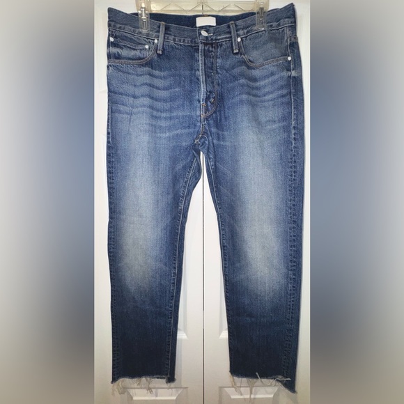 Mother Jeans Women's The Insider Crop Step Fray Girl Crush Raw Hem no size tag - Picture 1 of 15
